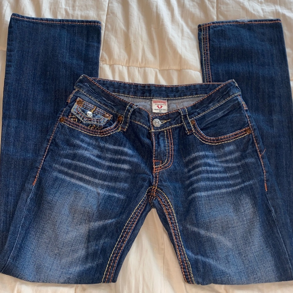 True Religion 28x34 (actual now 26x32.5) bootcut jeans dark wash